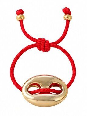 New! Gold Pig Nose Red Band Bracelet NWOT